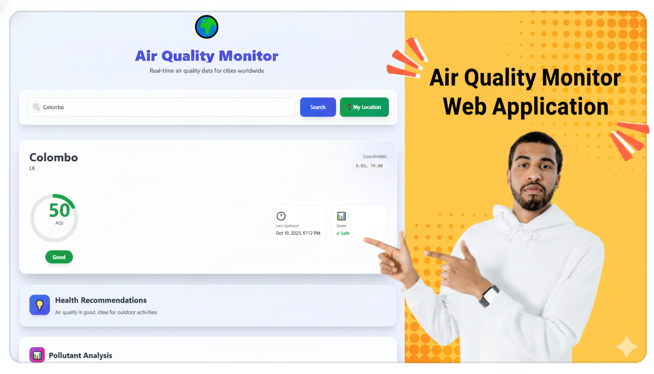 Air Quality Monitor - Real-time Weather App 